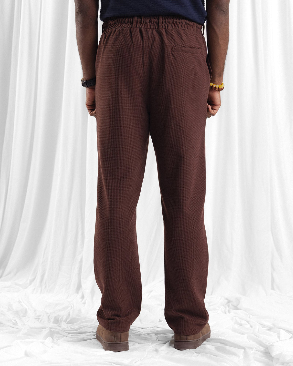 Men’s organic cotton waffle knit trouser