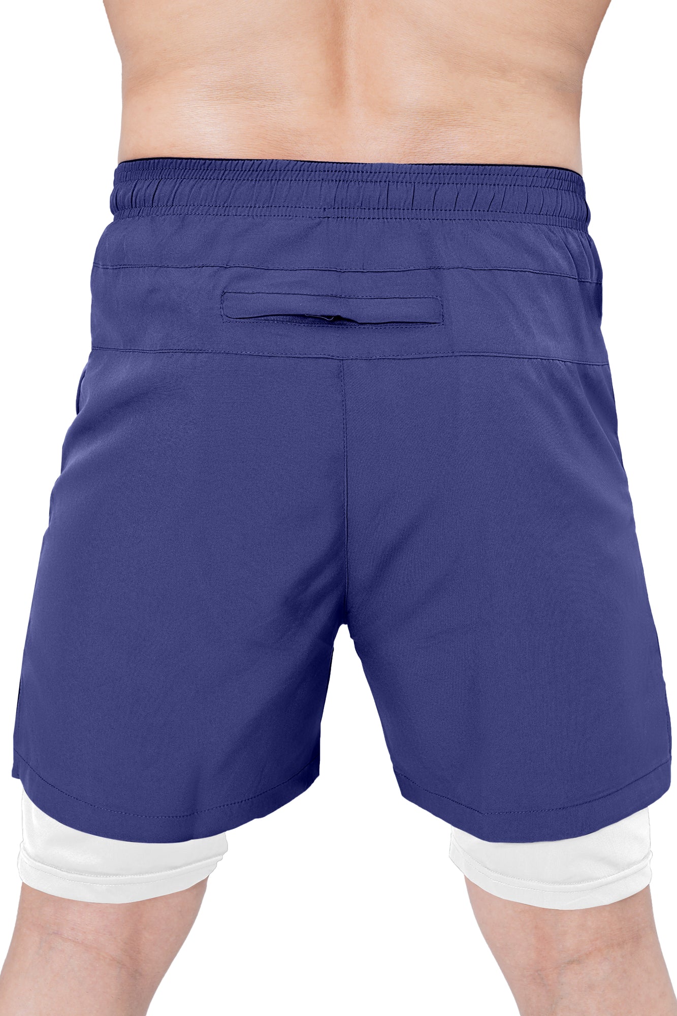 Men Training Shorts - Navy/White