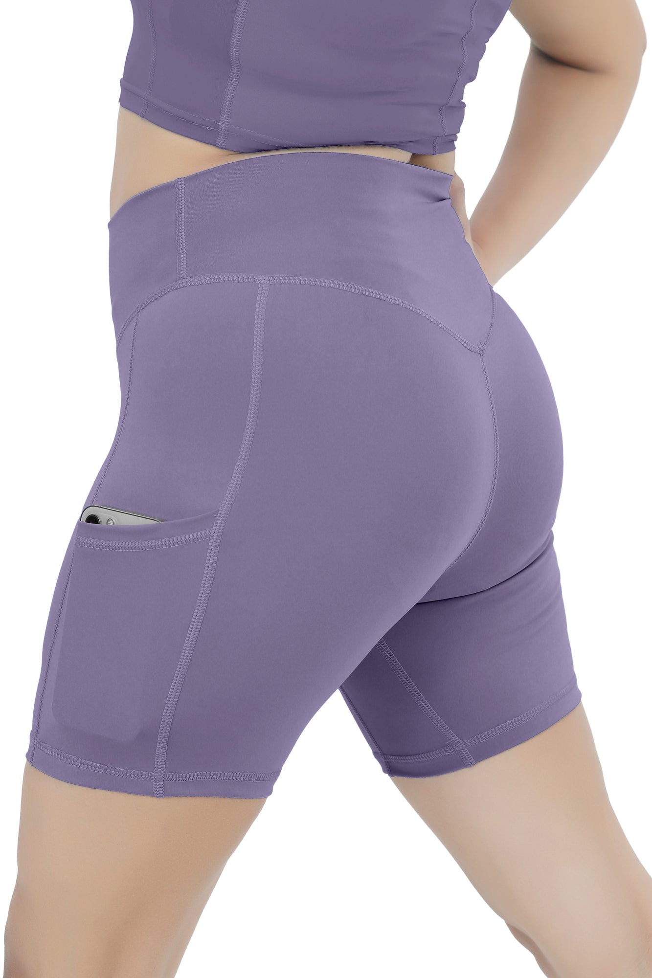 Women Butter Soft Shorts - Light Purple