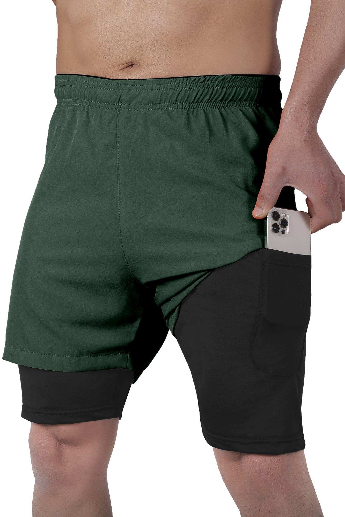 Men 2 in 1 Running shorts