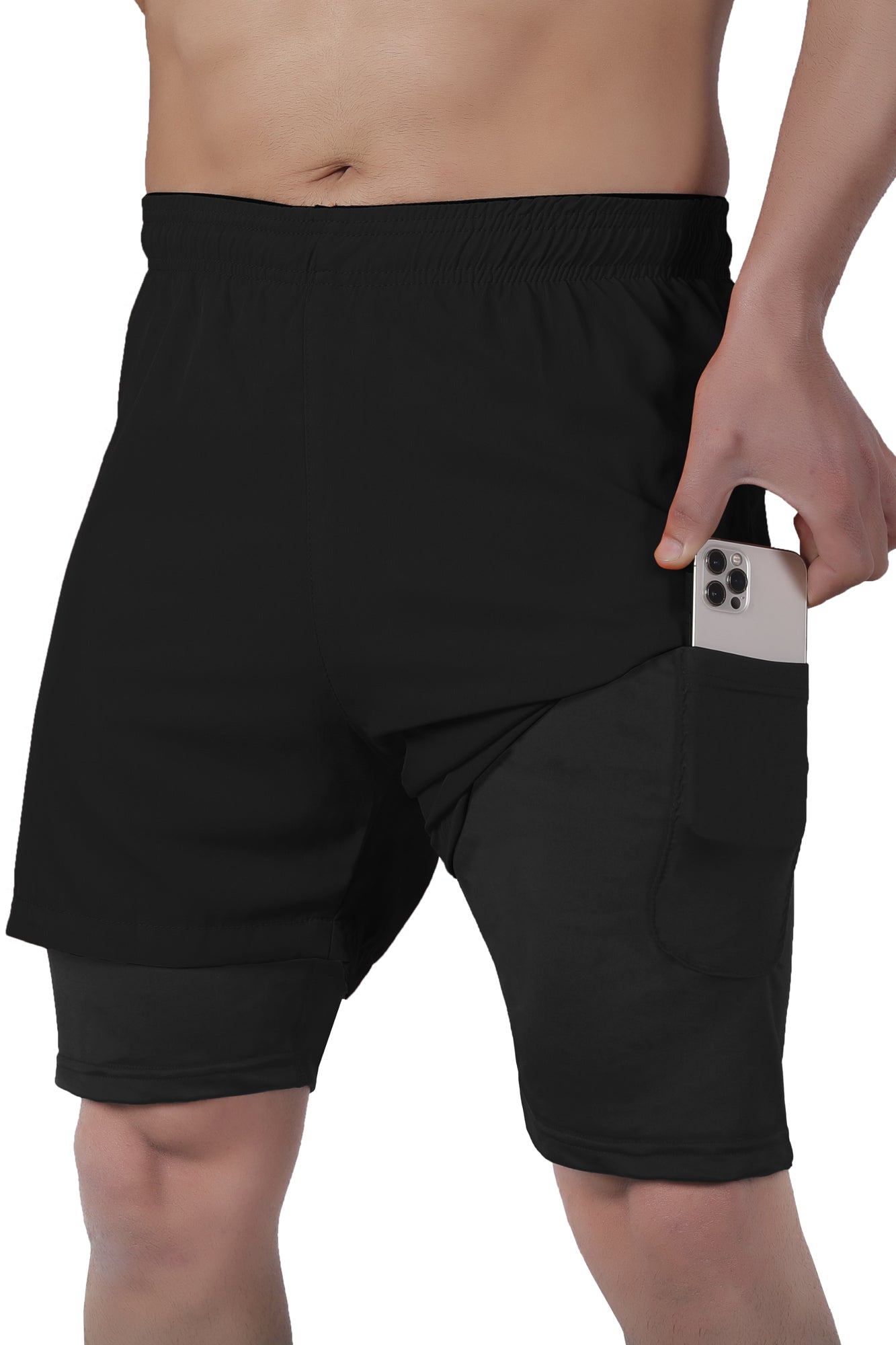 Men 2 in 1 Running shorts