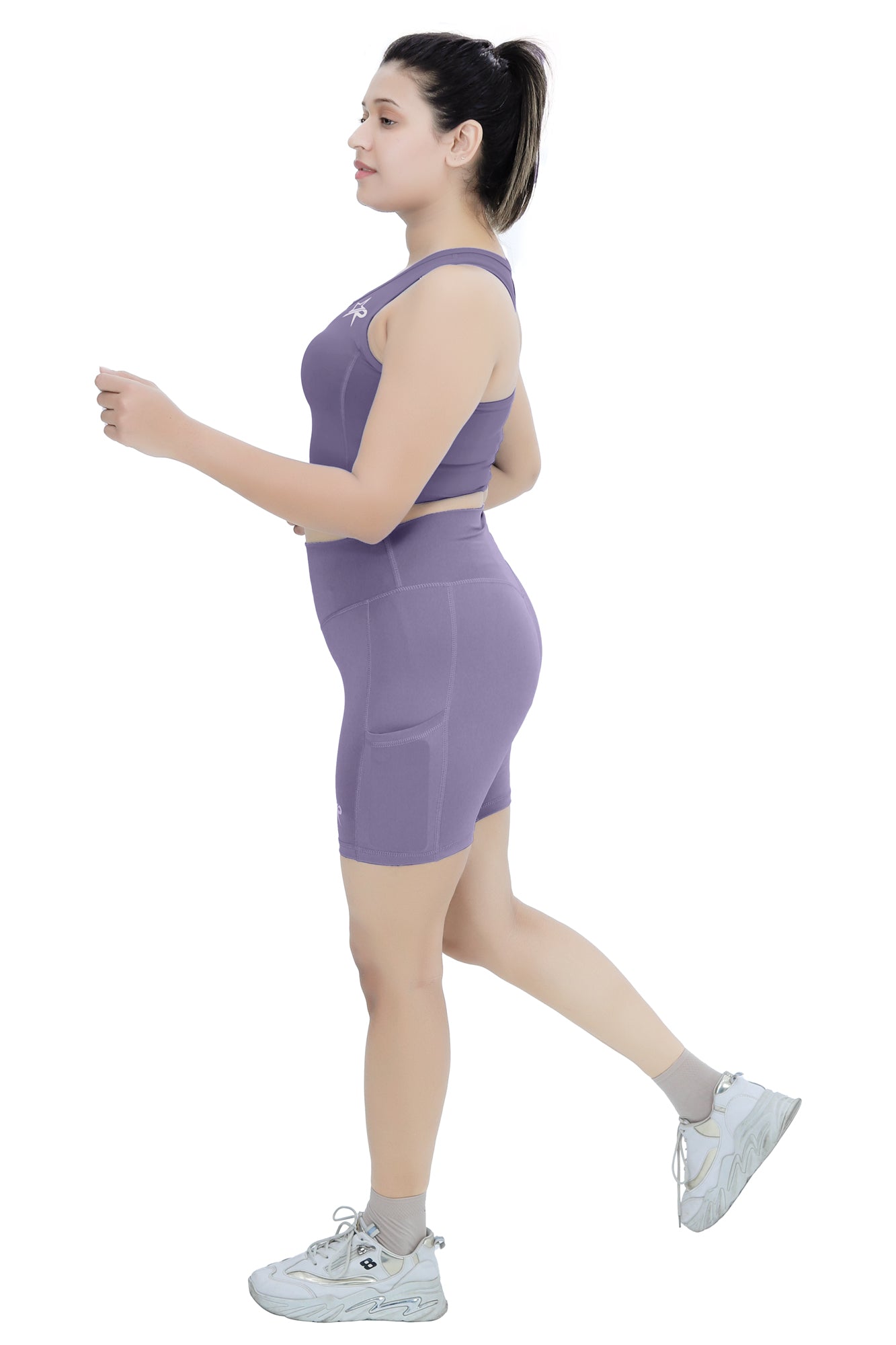 Women Butter Soft Shorts - Light Purple
