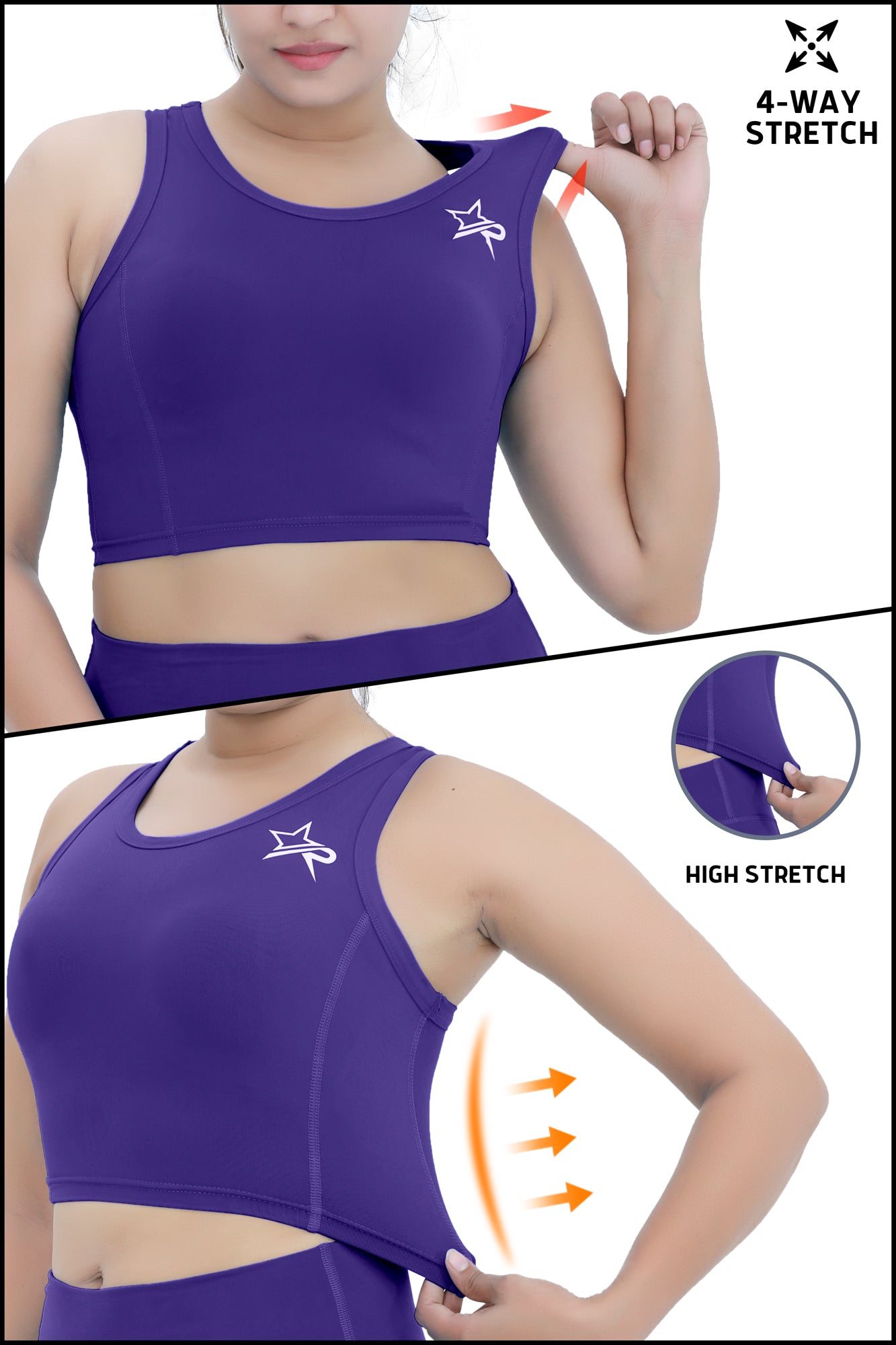 Women Crop Top - Japanese Violet Purple
