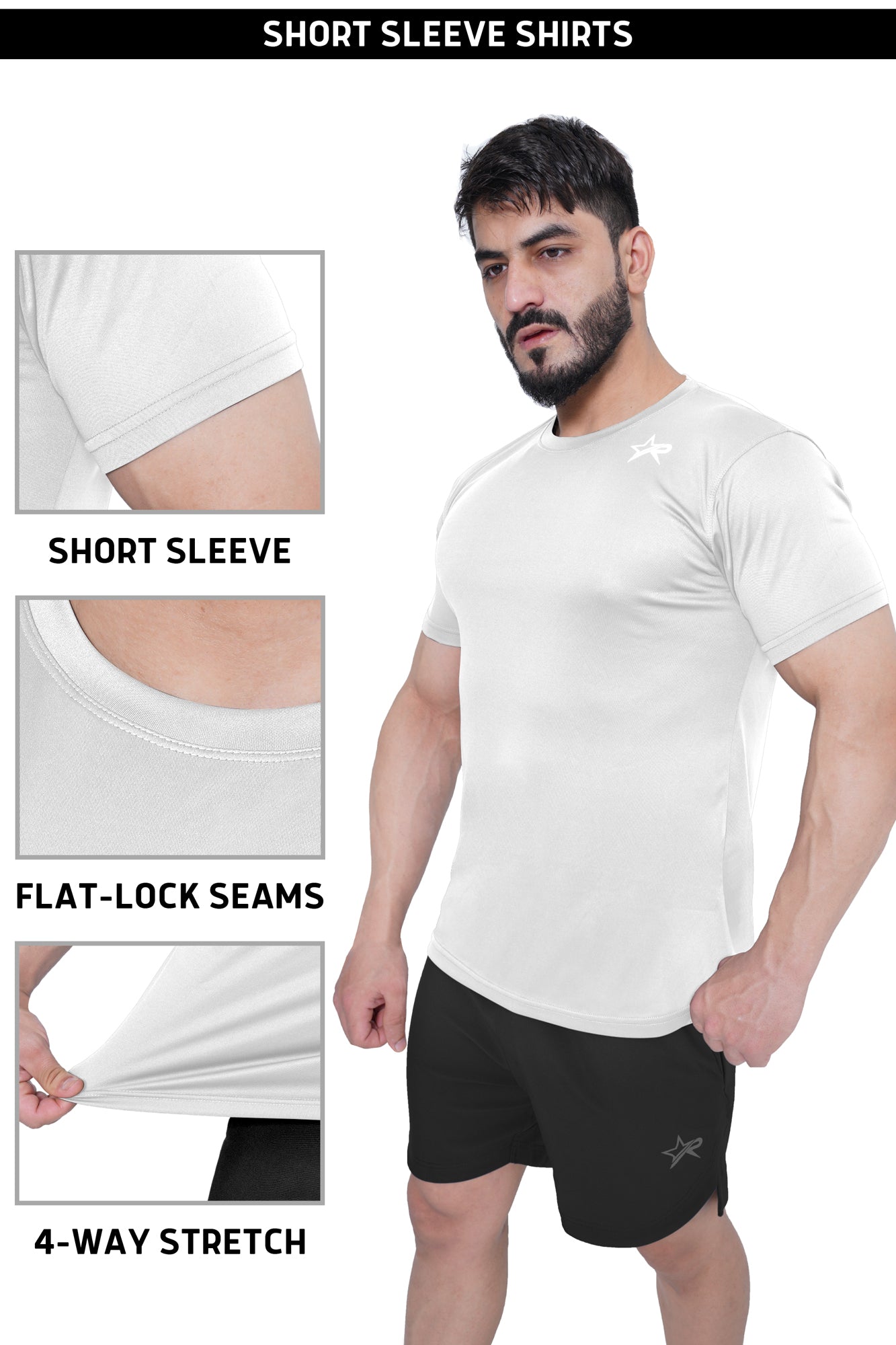 Men Sports T-Shirt - White