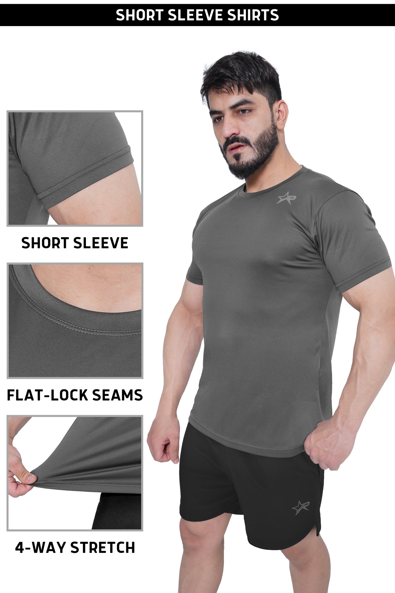 Men T-Shirt - Charcoal Gray