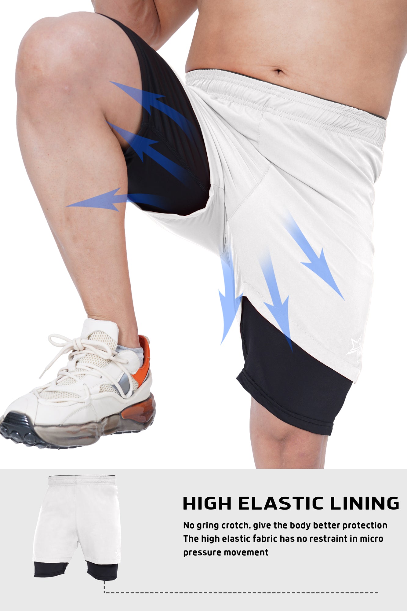 Men 2 in 1 Running shorts