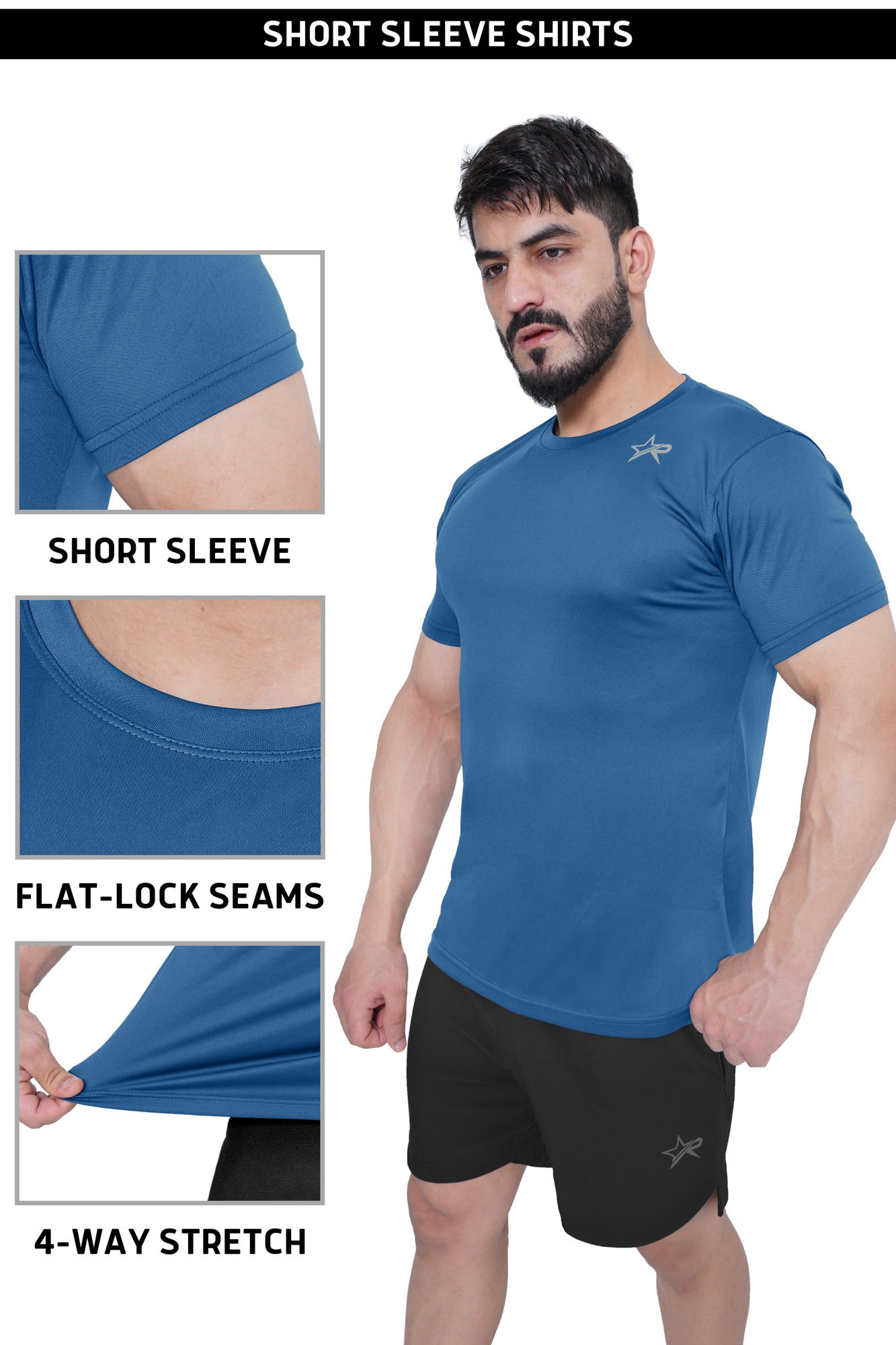 Men Sports T-Shirt - Imperial Blue