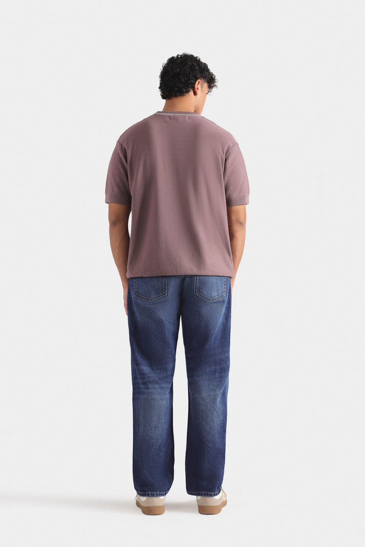 Organic ribbed knit tee
