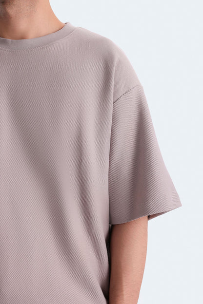 Textured cotton t-shirt