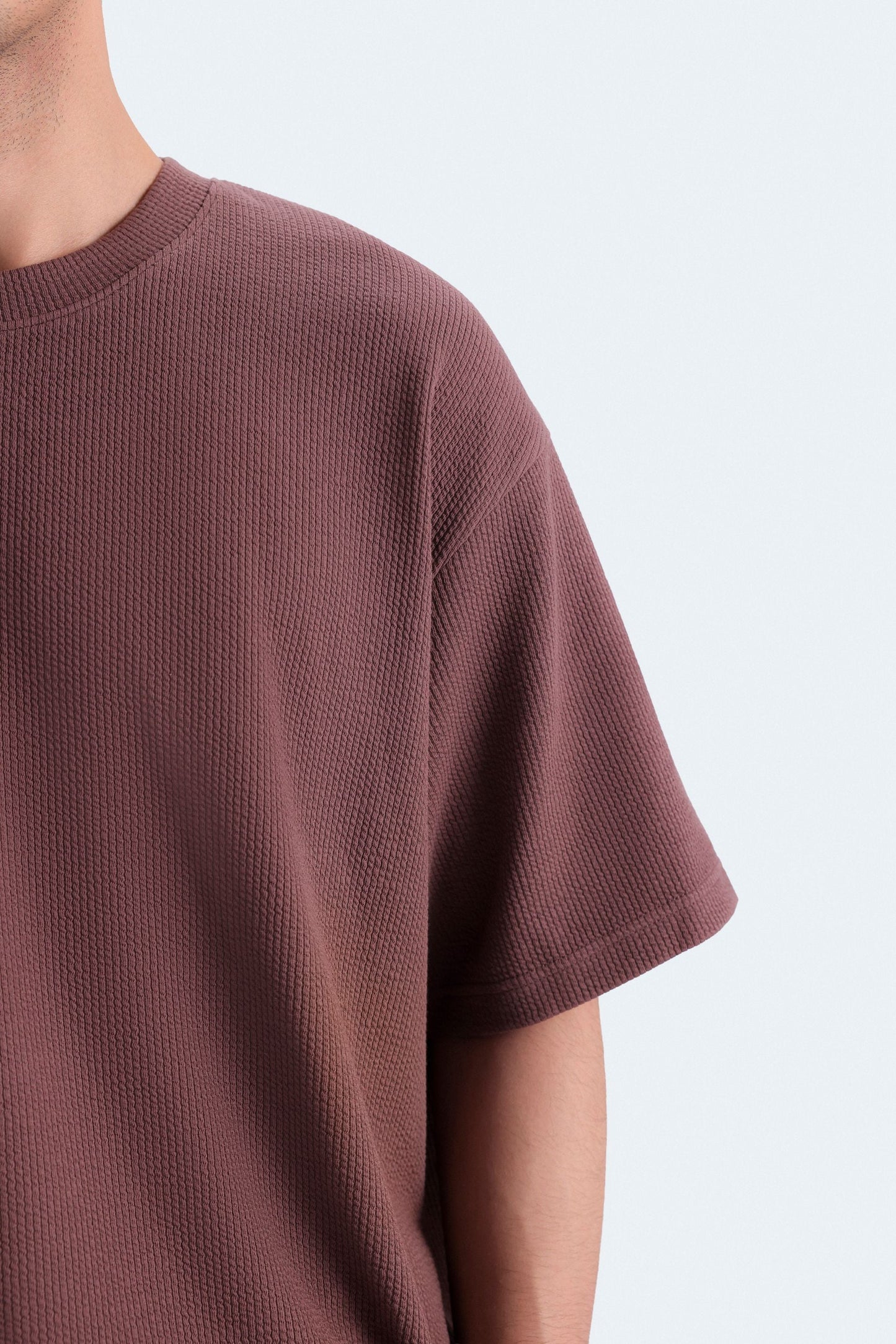 Textured cotton t-shirt