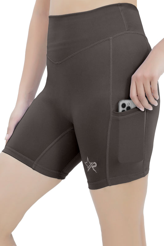 Women Butter Soft Shorts - Brown