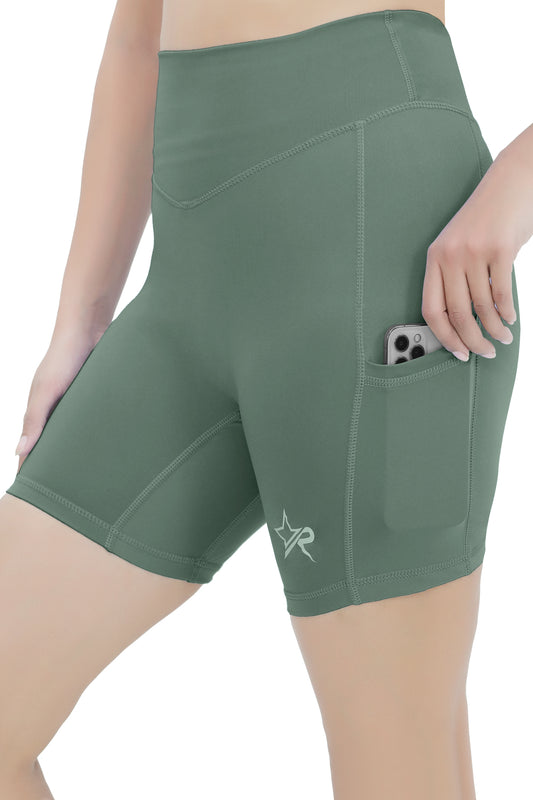 Women Butter Soft Shorts - Green