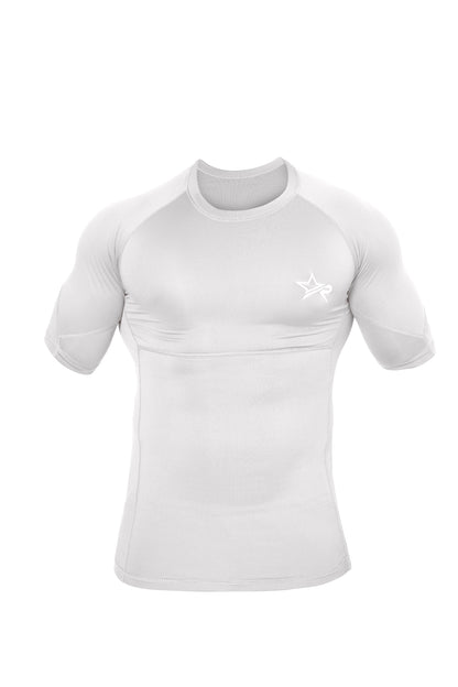 Men Compression Shirt White
