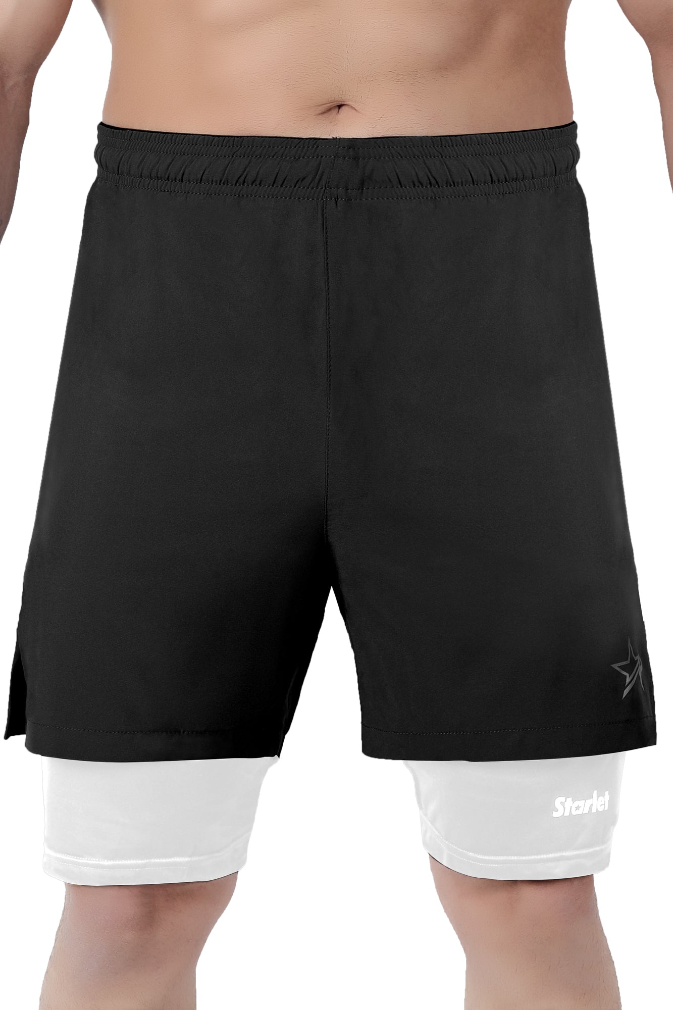 Men Training Shorts - Black/White