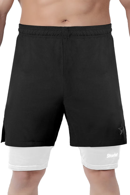 Men Training Shorts - Black/White