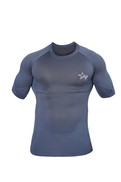 Men Compression Shirt Grey