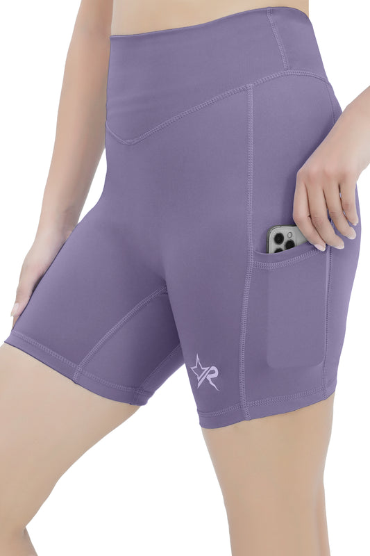 Women Butter Soft Shorts - Light Purple