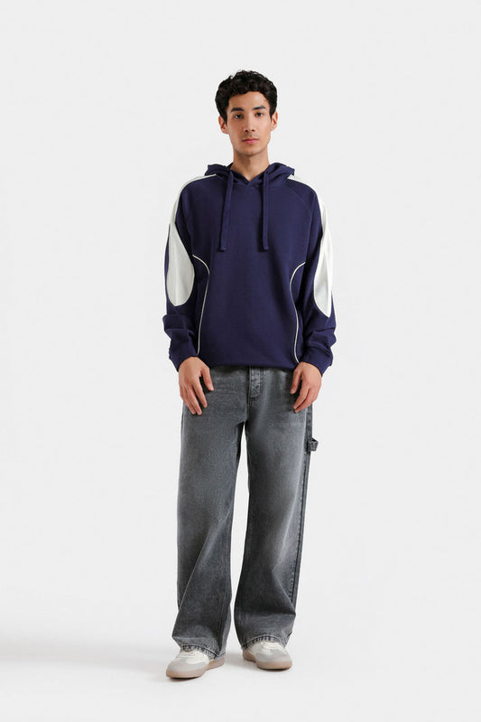 Raglan color block hoodie