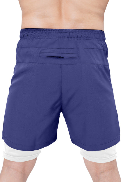 Men Training Shorts - Navy/White