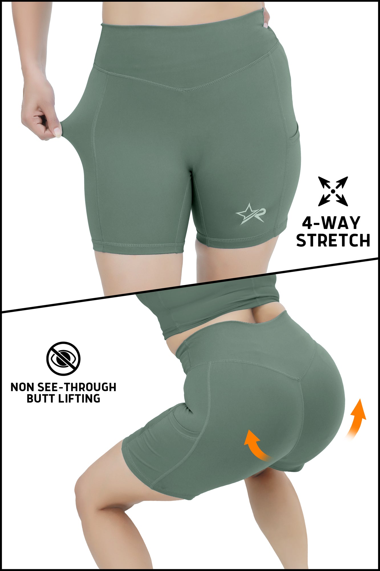 Women Butter Soft Shorts - Green