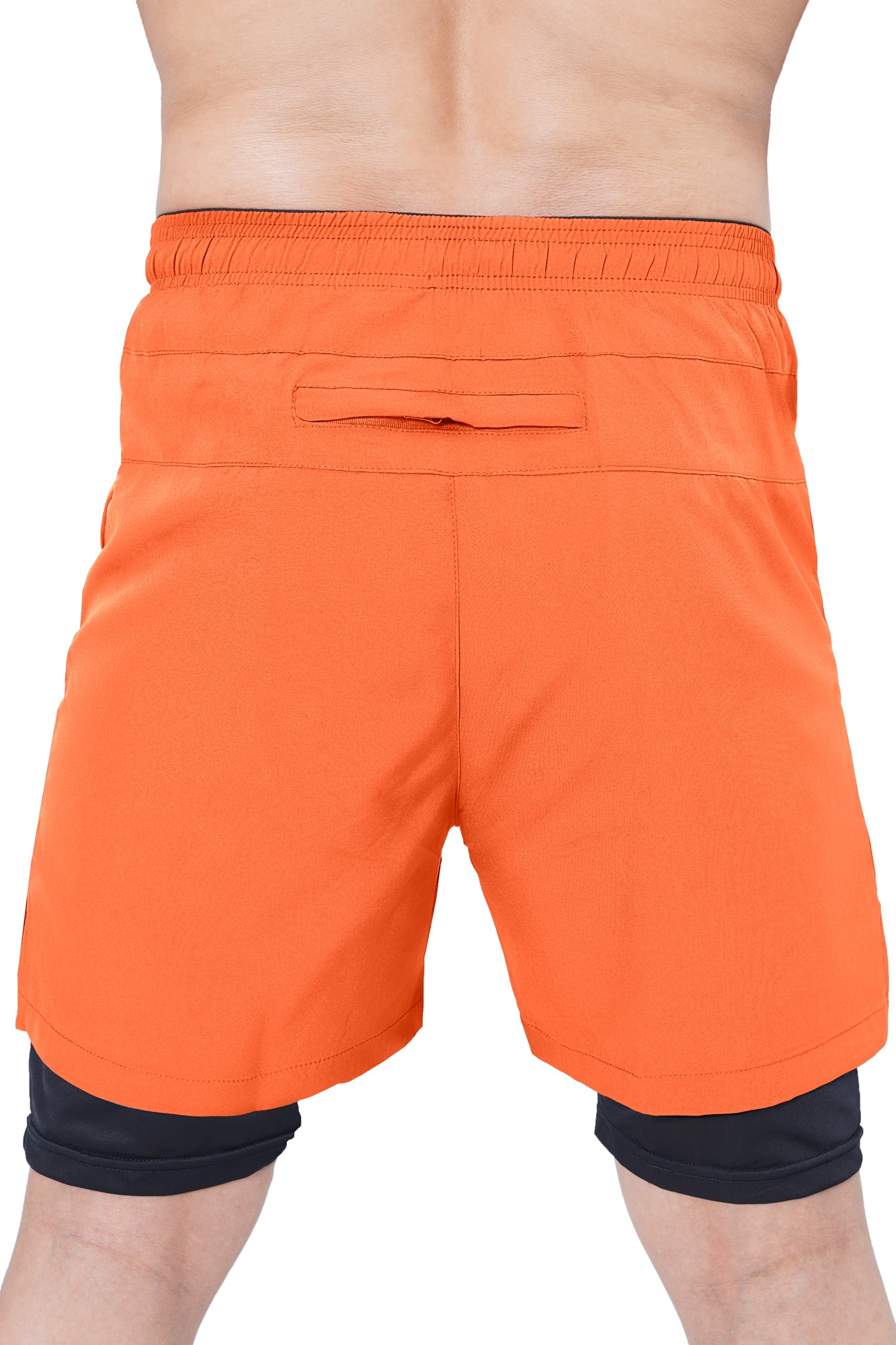 Men Training Shorts - Orange/Black