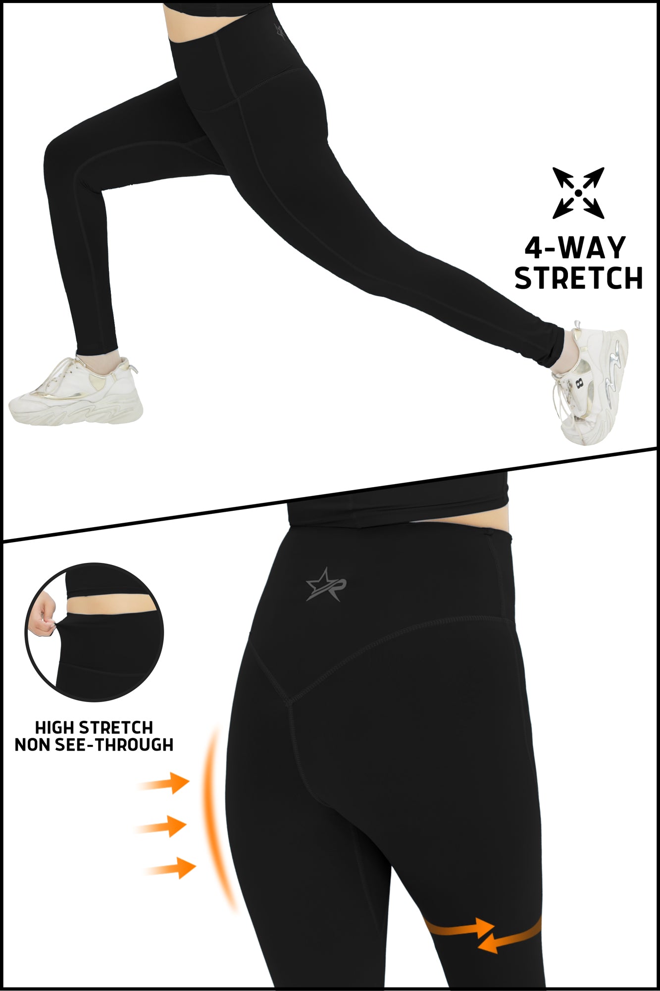 High Stretch Active Leggings - Black