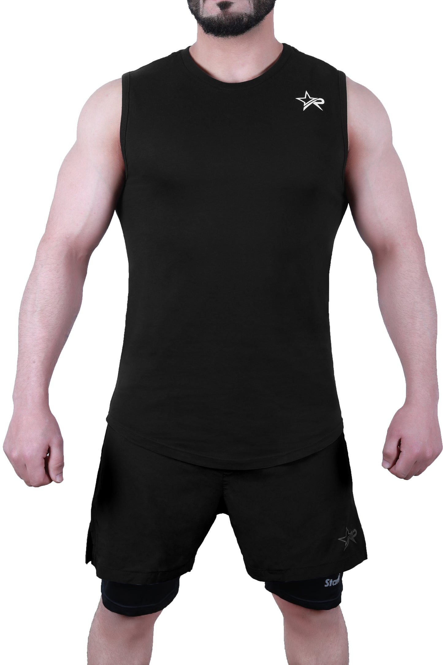 Men’s Wear Sleeveless Shirt - Black
