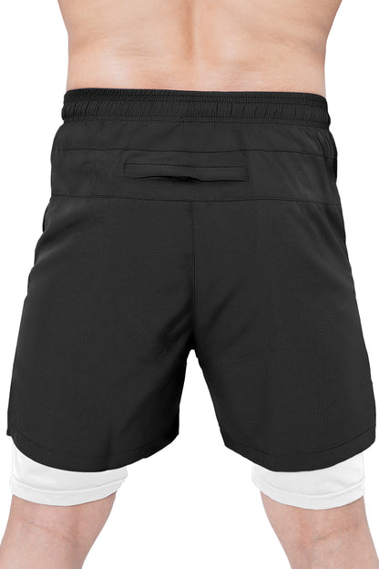 Men Training Shorts - Black/White