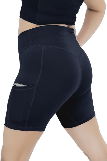 Women Butter Soft Shorts - Navy Blue