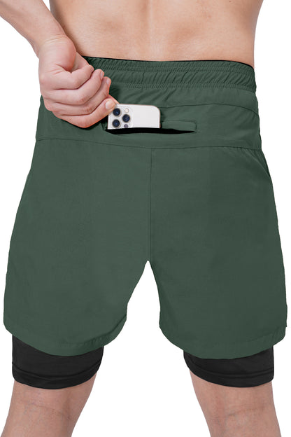Men 2 in 1 Running shorts
