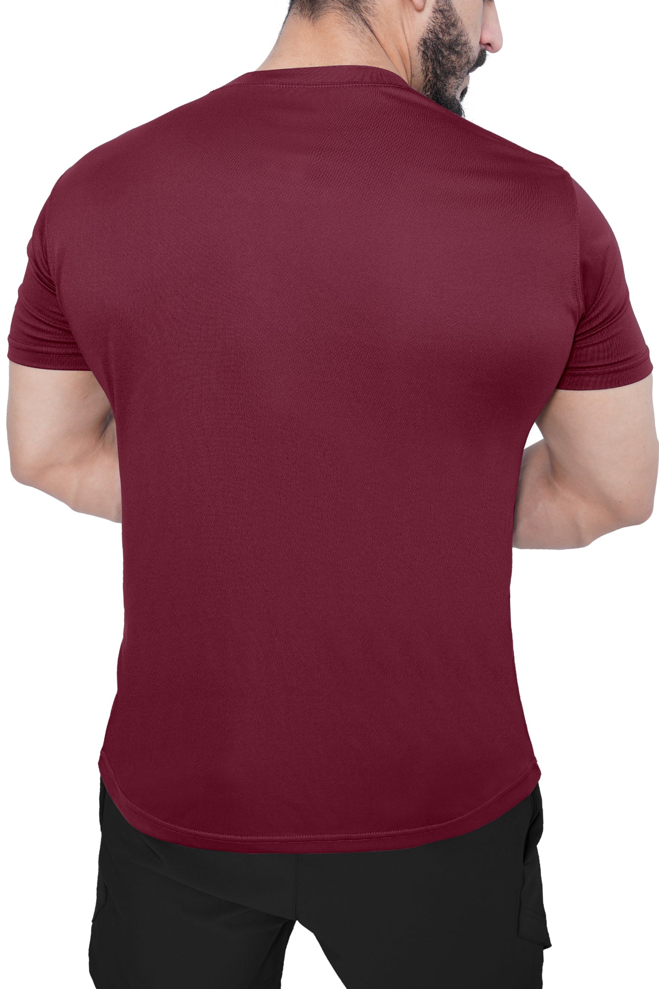 Men Sports T-Shirt - Burgundy