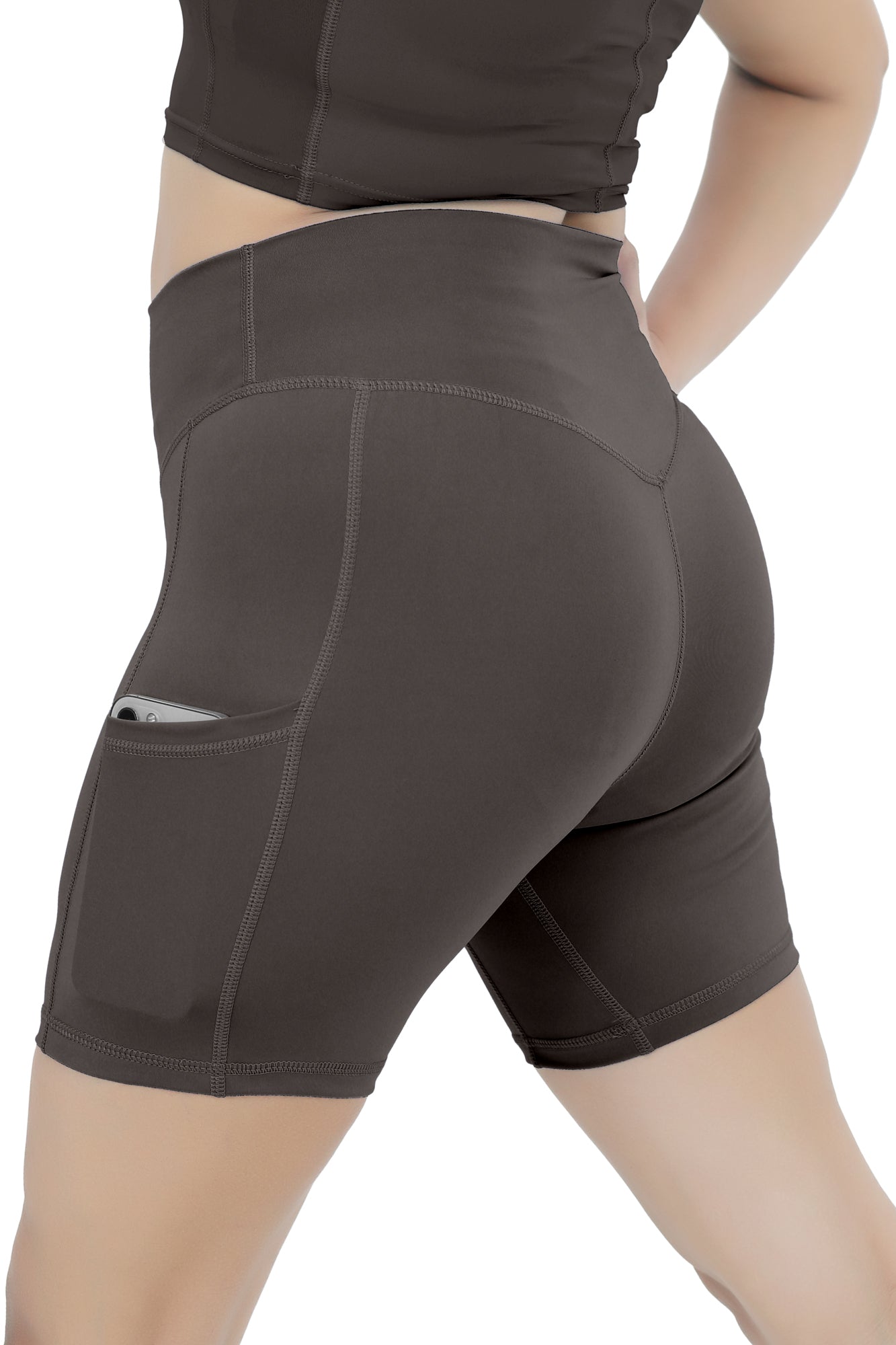 Women Butter Soft Shorts - Brown