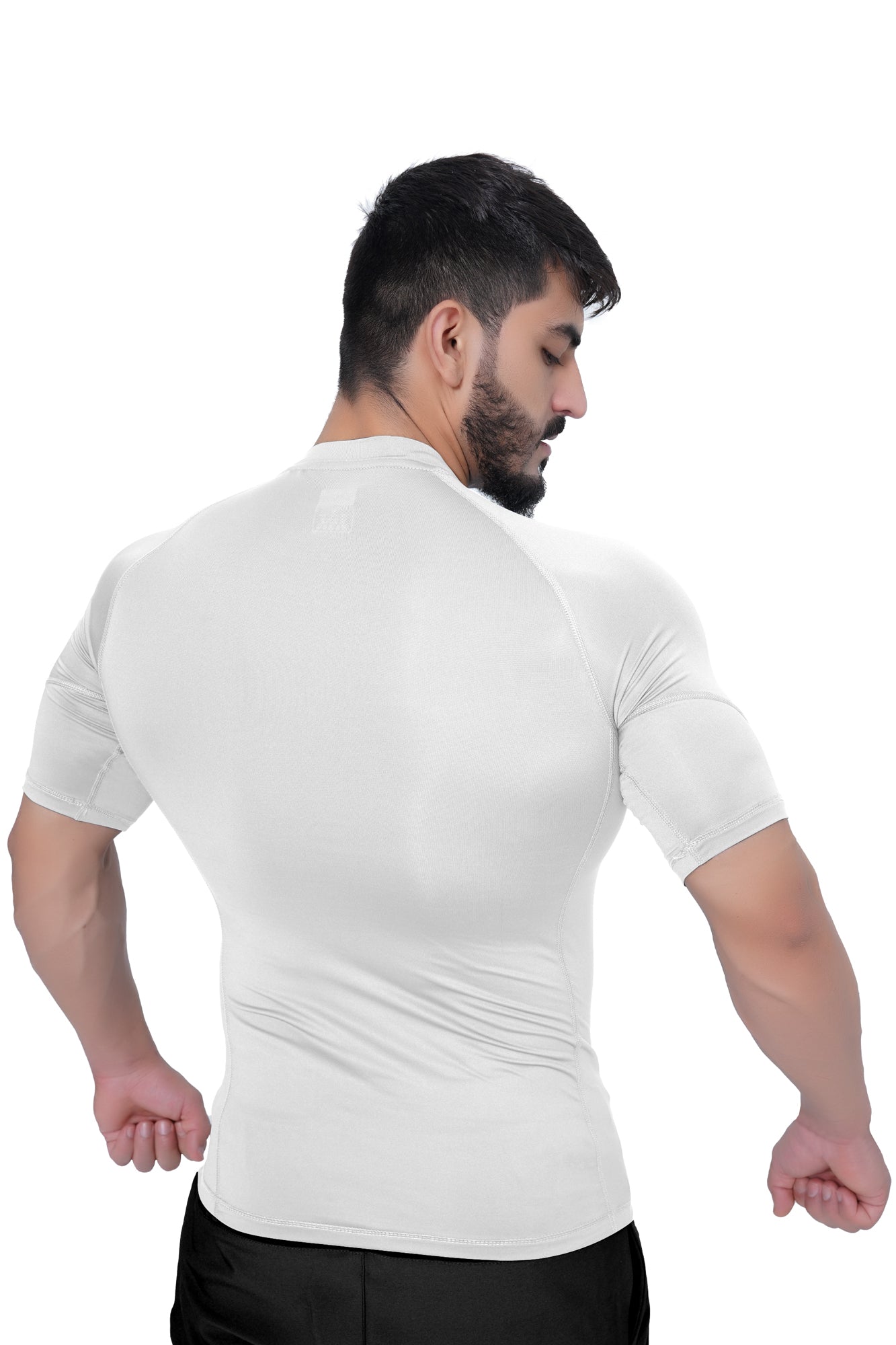 Men Compression Shirt White