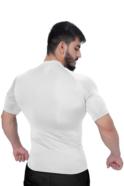 Men Compression Shirt White