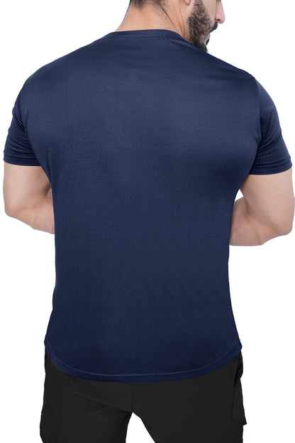 Men Sports T-Shirt - Navy Blue