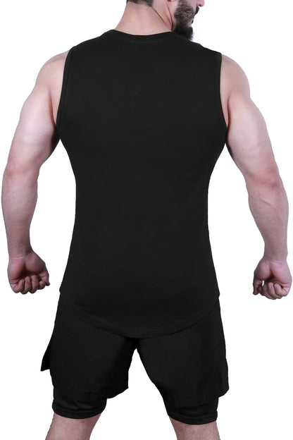 Men’s Wear Sleeveless Shirt - Black