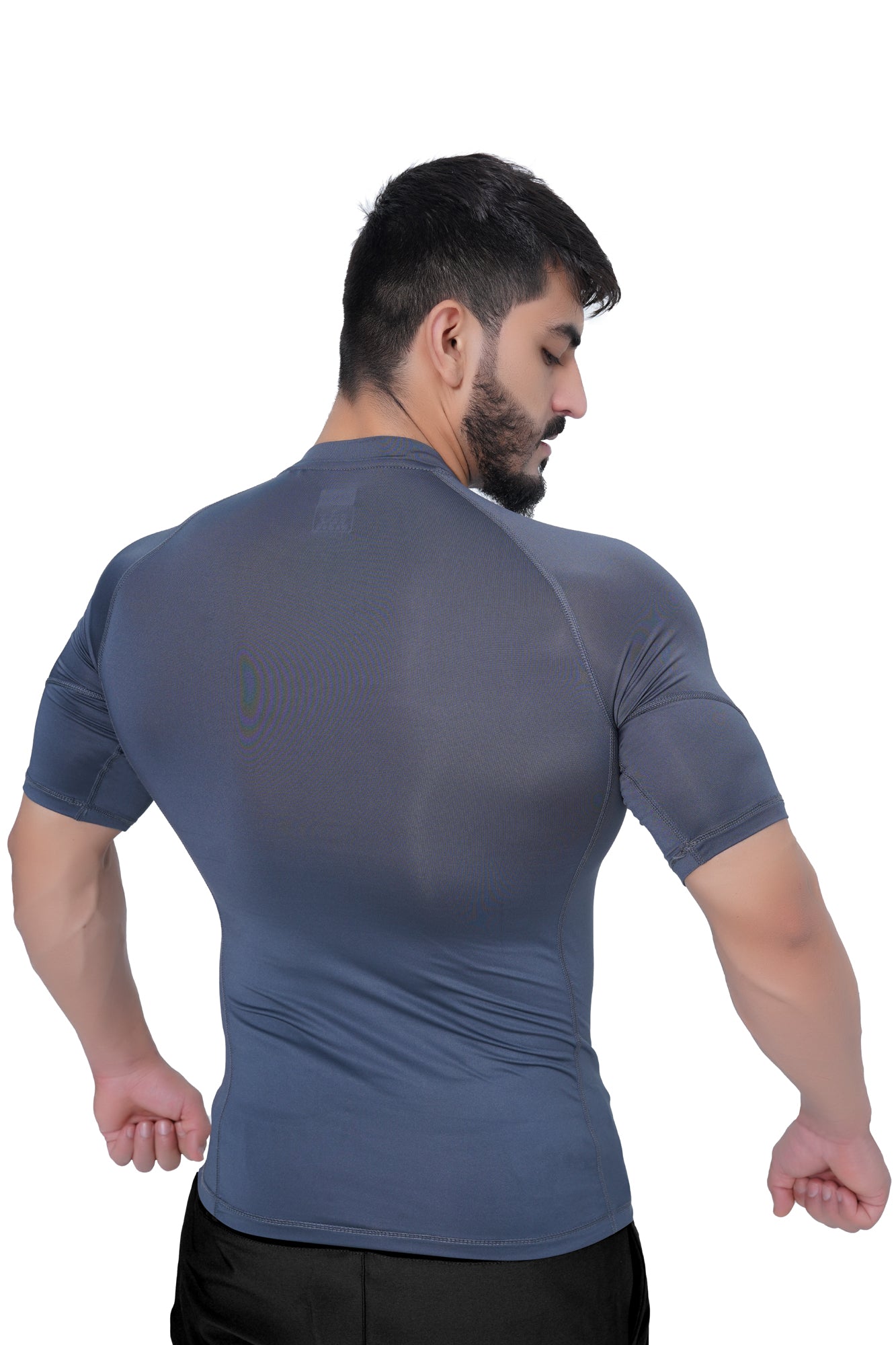 Men Compression Shirt Grey