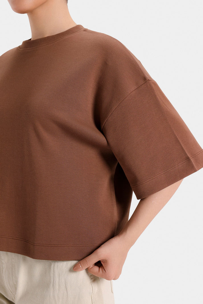 Oversized cropped tee