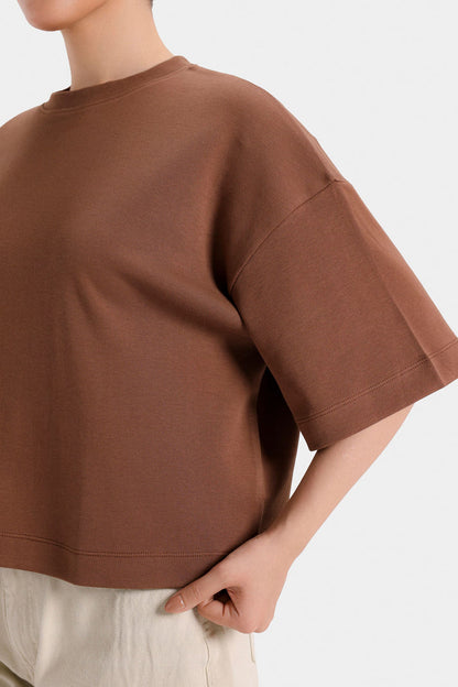 Oversized cropped tee
