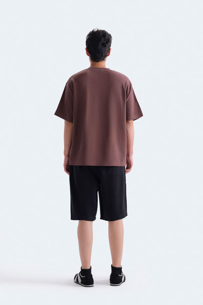 Textured cotton t-shirt