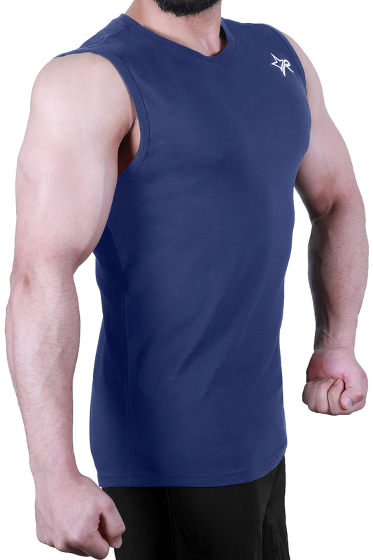 Men’s Wear Sleeveless Shirt - Navy