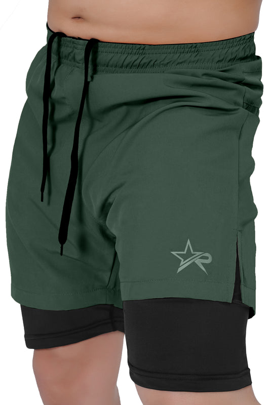 Men 2 in 1 Running shorts