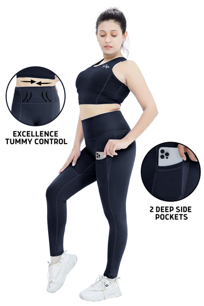 High intensity pocket leggings Navy