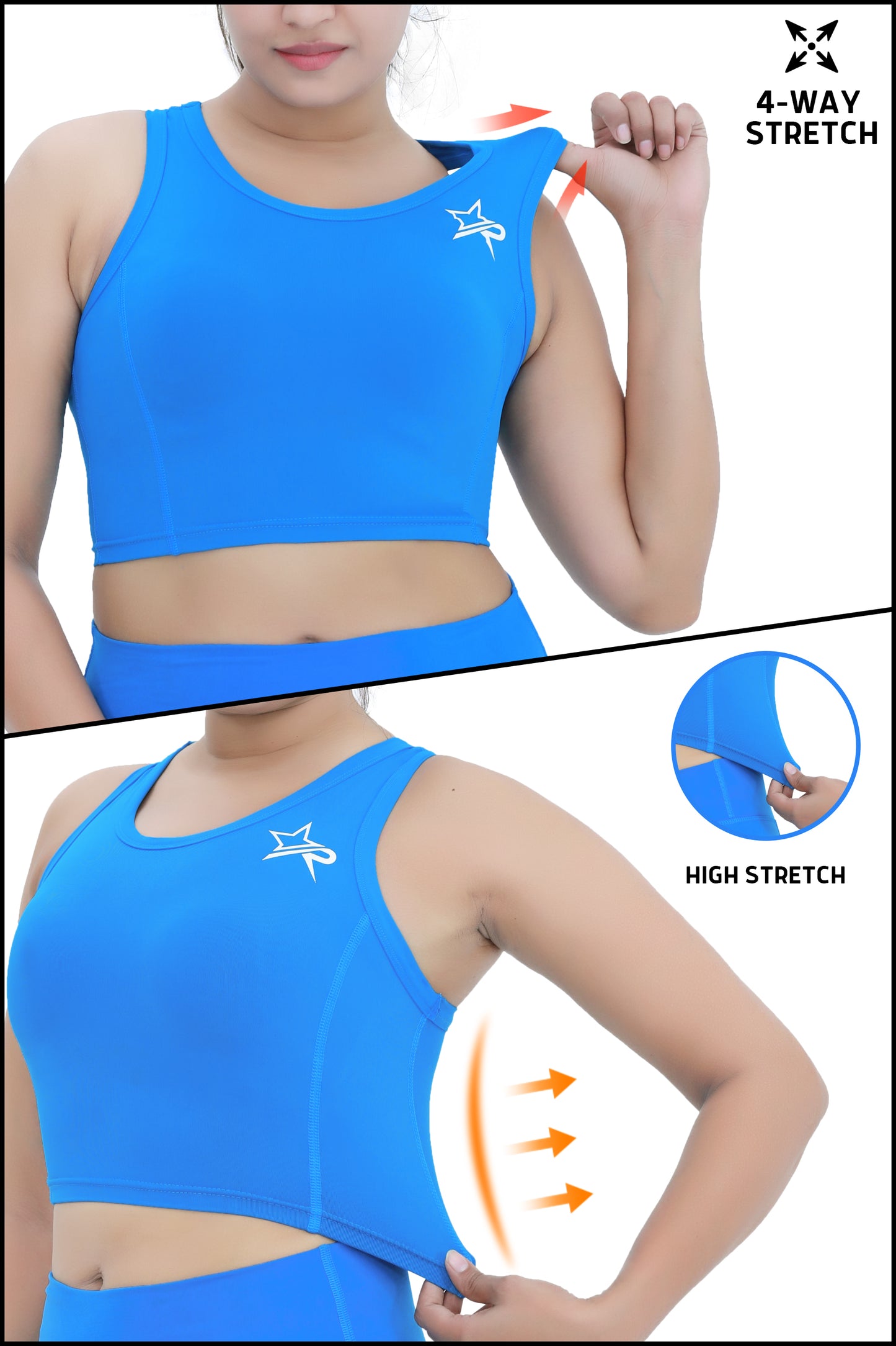 Women Crop Top - Blue