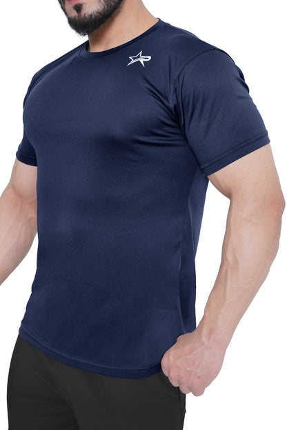 Men Sports T-Shirt - Navy Blue