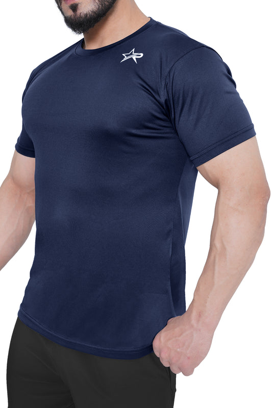 Men Sports T-Shirt - Navy Blue