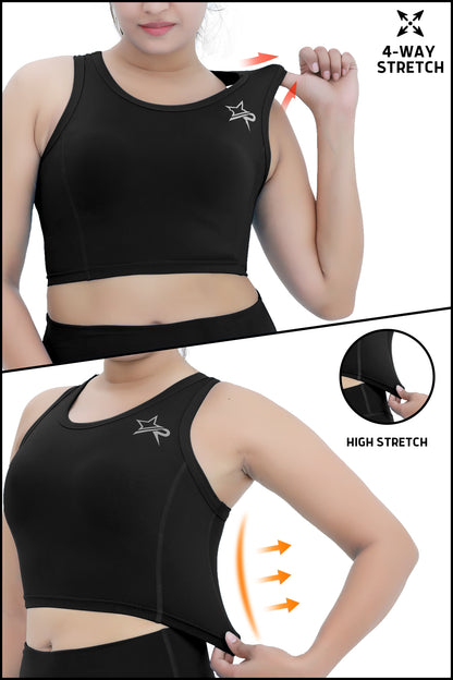 Women Crop Top - Black
