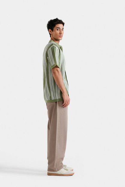 Organic textured knit polo