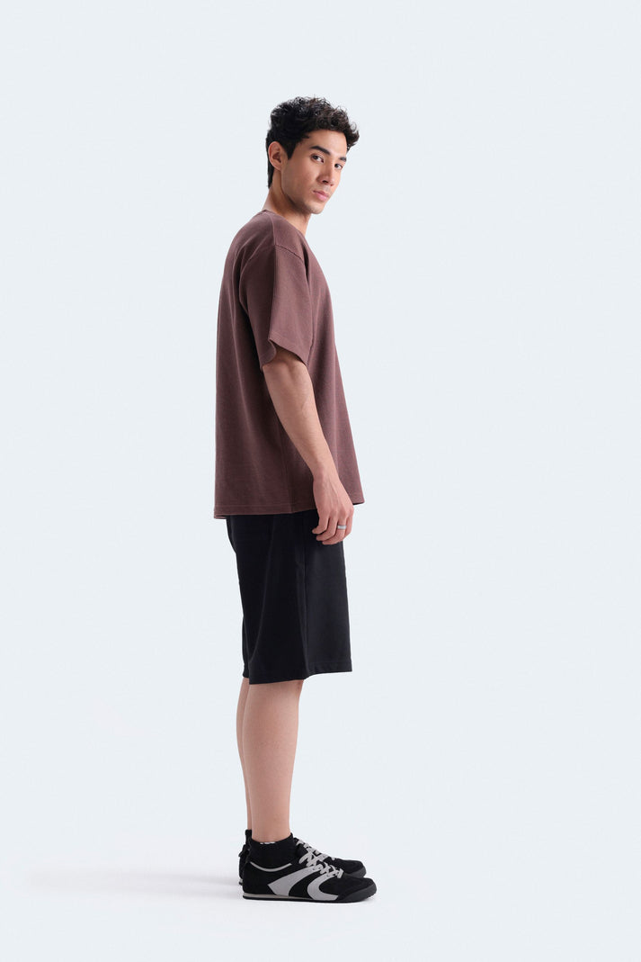 Textured cotton t-shirt