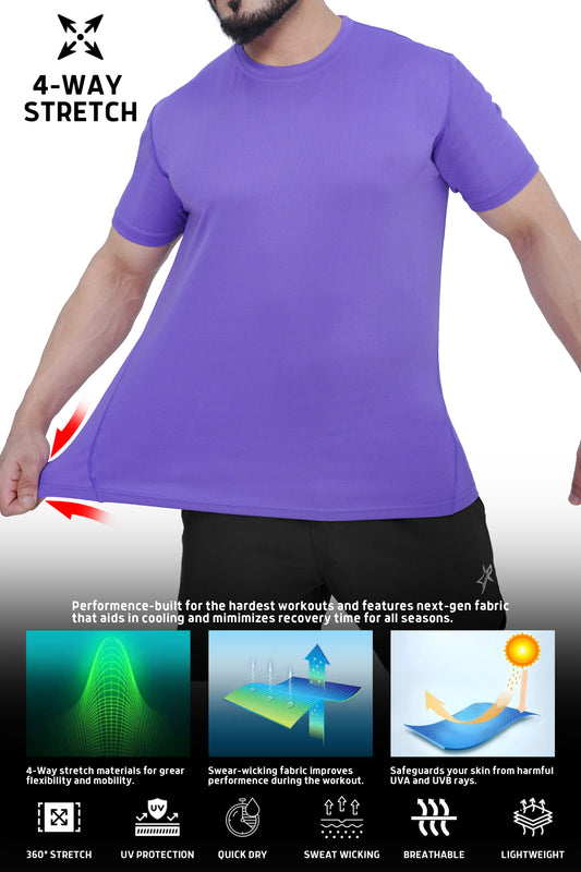 Men Sports T-Shirt - Periwinkle Purple